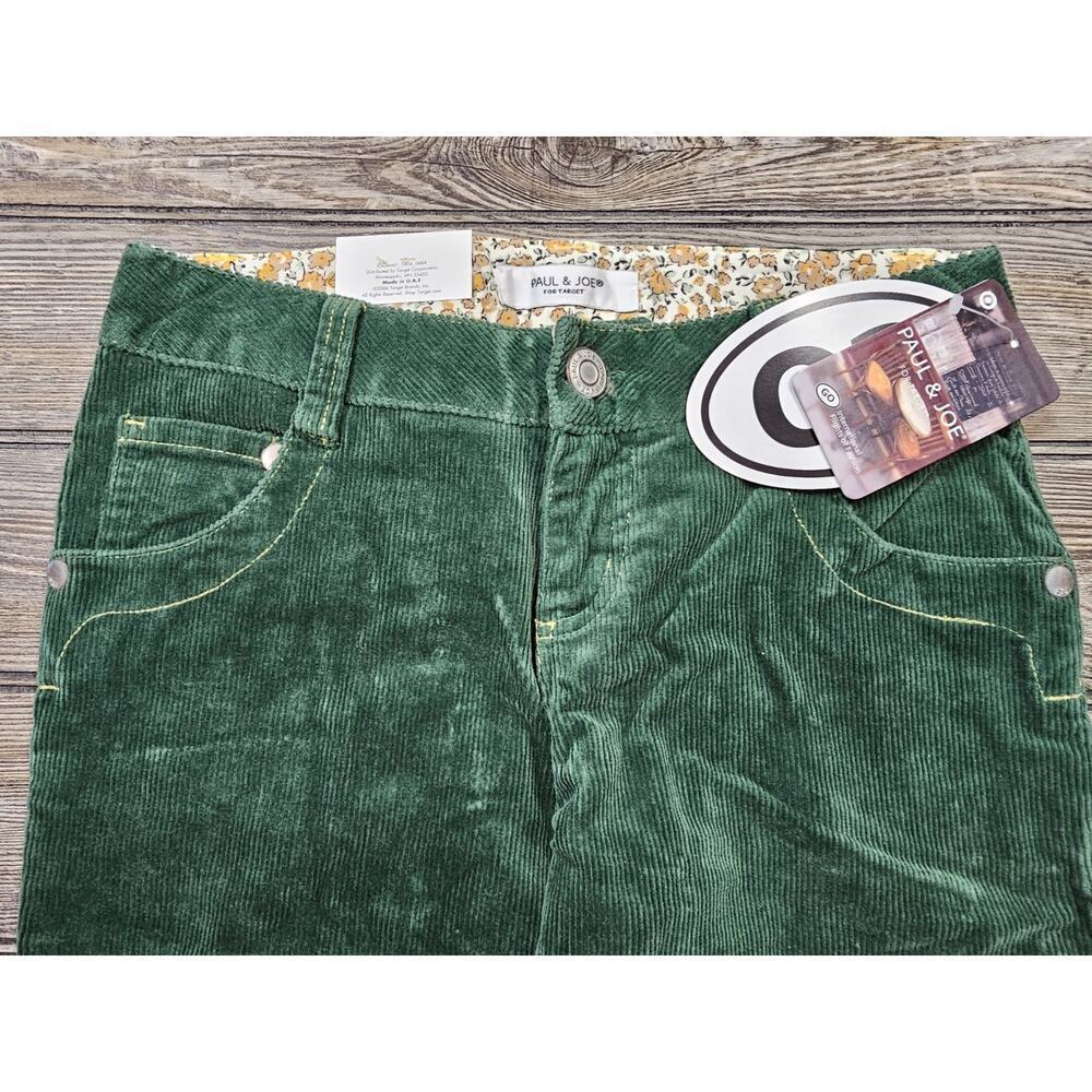 Vintage Paul And Joe Corduroy Pant Womens Sz 5 Green NWT 2006 Target Y2K - Picture 2 of 10